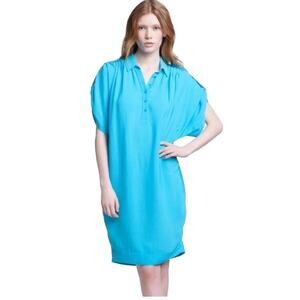 Diane Von Furstenberg Karin Short Sleeves Red Shirt Dress Size 4